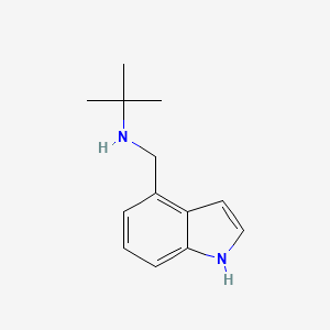 molecular formula C13H18N2 B13250362 tert-Butyl(1H-indol-4-ylmethyl)amine 