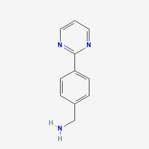 molecular formula C11H11N3 B1325039 (4-(Pyrimidin-2-yl)phenyl)methanamine CAS No. 885466-44-4