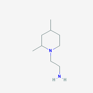 molecular formula C9H20N2 B13250425 2-(2,4-Dimethylpiperidin-1-yl)ethan-1-amine 