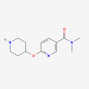 N,N-dimethyl-6-(piperidin-4-yloxy)pyridine-3-carboxamide