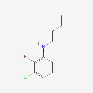 molecular formula C10H13ClFN B13250466 N-butyl-3-chloro-2-fluoroaniline 