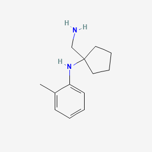 molecular formula C13H20N2 B13250473 N-[1-(aminomethyl)cyclopentyl]-2-methylaniline 