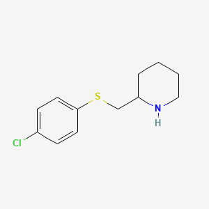 molecular formula C12H16ClNS B13250481 2-(4-Chloro-phenylsulfanylmethyl)-piperidine CAS No. 101798-77-0