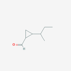 molecular formula C8H14O B13250491 2-(Butan-2-yl)cyclopropane-1-carbaldehyde 