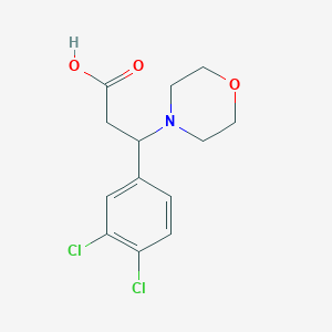 molecular formula C13H15Cl2NO3 B13250492 3-(3,4-Dichlorophenyl)-3-(morpholin-4-yl)propanoic acid 