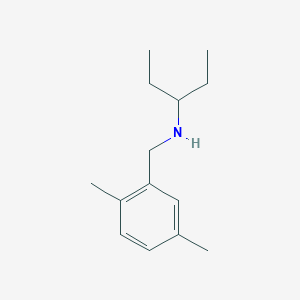 molecular formula C14H23N B13250515 [(2,5-Dimethylphenyl)methyl](pentan-3-yl)amine 