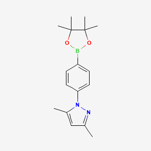 molecular formula C17H23BN2O2 B1325052 3,5-Dimethyl-1-(4-(4,4,5,5-tetramethyl-1,3,2-dioxaborolan-2-yl)phenyl)-1H-pyrazole CAS No. 937796-06-0