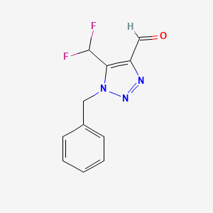 1-Benzyl-5-(difluoromethyl)-1H-1,2,3-triazole-4-carbaldehyde