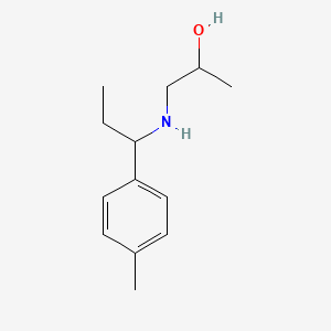 molecular formula C13H21NO B13250535 1-{[1-(4-Methylphenyl)propyl]amino}propan-2-ol 