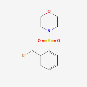 molecular formula C11H14BrNO3S B1325054 4-((2-(Bromomethyl)phenyl)sulfonyl)morpholine CAS No. 941717-06-2