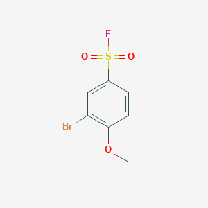 molecular formula C7H6BrFO3S B13250581 3-Bromo-4-methoxybenzene-1-sulfonyl fluoride 