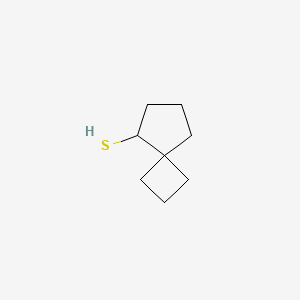 molecular formula C8H14S B13250600 Spiro[3.4]octane-5-thiol 