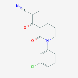 3-[1-(3-Chlorophenyl)-2-oxopiperidin-3-yl]-2-methyl-3-oxopropanenitrile