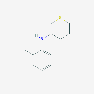 molecular formula C12H17NS B13250612 N-(2-methylphenyl)thian-3-amine 