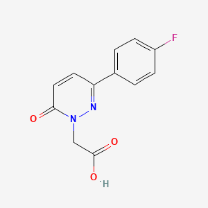 molecular formula C12H9FN2O3 B1325062 [3-(4-fluorophenyl)-6-oxopyridazin-1(6H)-yl]acetic acid CAS No. 853318-09-9