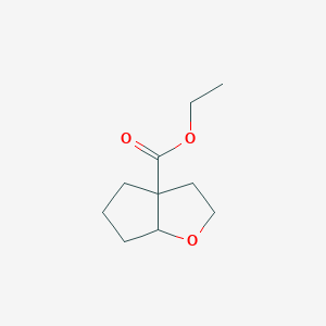 molecular formula C10H16O3 B13250643 Ethyl hexahydro-2H-cyclopenta[b]furan-3a-carboxylate 