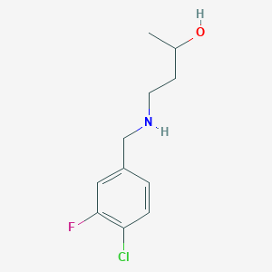 4-{[(4-Chloro-3-fluorophenyl)methyl]amino}butan-2-ol