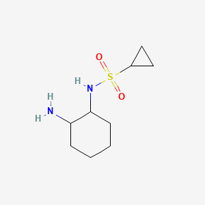 molecular formula C9H18N2O2S B13250682 N-(2-aminocyclohexyl)cyclopropanesulfonamide 