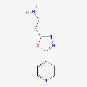molecular formula C9H10N4O B1325078 2-(5-(Pyridin-4-yl)-1,3,4-oxadiazol-2-yl)ethanamine CAS No. 933722-78-2