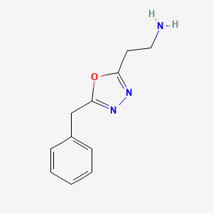 molecular formula C11H13N3O B1325079 2-(5-Benzyl-1,3,4-oxadiazol-2-yl)ethanamine CAS No. 1017232-95-9