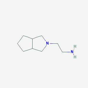 molecular formula C9H18N2 B13250797 2-{Octahydrocyclopenta[c]pyrrol-2-yl}ethan-1-amine 