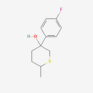 3-(4-Fluorophenyl)-6-methylthian-3-ol