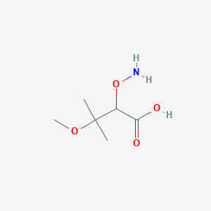 molecular formula C6H13NO4 B13250805 2-(Aminooxy)-3-methoxy-3-methylbutanoic acid 