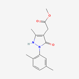 Methyl 2-[2-(2,5-dimethylphenyl)-5-methyl-3-oxo-2,3-dihydro-1H-pyrazol-4-yl]acetate