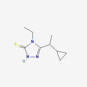 5-(1-cyclopropylethyl)-4-ethyl-4H-1,2,4-triazole-3-thiol