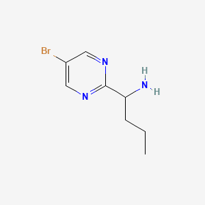 molecular formula C8H12BrN3 B13250858 1-(5-Bromopyrimidin-2-yl)butan-1-amine 