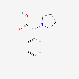 molecular formula C13H17NO2 B1325087 Pyrrolidin-1-yl-p-tolyl-acetic acid CAS No. 490026-99-8