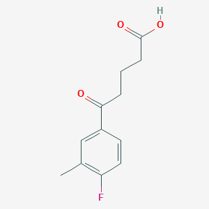 molecular formula C12H13FO3 B1325089 5-(4-氟-3-甲基苯基)-5-氧代戊酸 CAS No. 898765-95-2