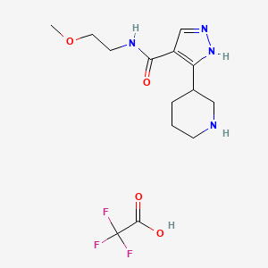 N-(2-methoxyethyl)-5-piperidin-3-yl-1H-pyrazole-4-carboxamide;2,2,2-trifluoroacetic acid