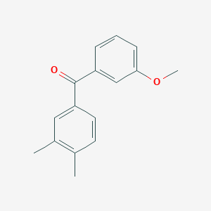 molecular formula C16H16O2 B1325092 3,4-Dimethyl-3'-methoxybenzophenone CAS No. 750633-73-9