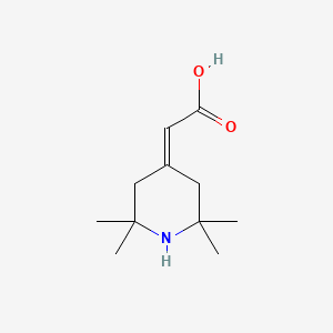 molecular formula C11H19NO2 B13250928 2-(2,2,6,6-Tetramethylpiperidin-4-ylidene)acetic acid 