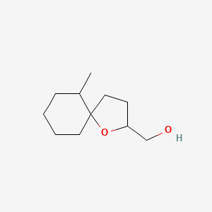 molecular formula C11H20O2 B13250933 {6-Methyl-1-oxaspiro[4.5]decan-2-yl}methanol 