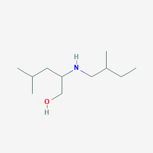 molecular formula C11H25NO B13250946 4-Methyl-2-[(2-methylbutyl)amino]pentan-1-ol 