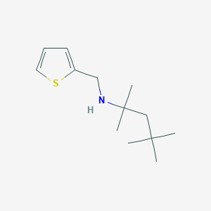 molecular formula C13H23NS B13250968 2,4,4-trimethyl-N-(thiophen-2-ylmethyl)pentan-2-amine 