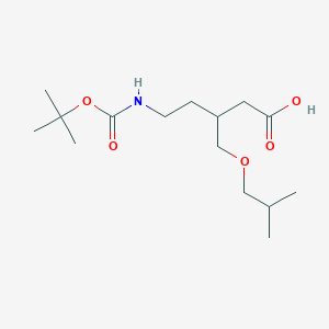 5-{[(Tert-butoxy)carbonyl]amino}-3-[(2-methylpropoxy)methyl]pentanoic acid