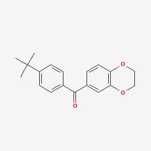 molecular formula C19H20O3 B1325098 4-tert-Butyl-3',4'-(ethylenedioxy)benzophenone CAS No. 951885-26-0