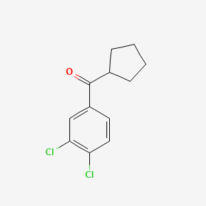 B1325099 Cyclopentyl 3,4-dichlorophenyl ketone CAS No. 898791-87-2