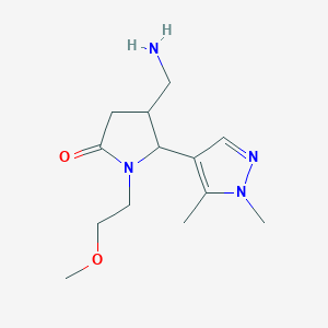 4-(aminomethyl)-5-(1,5-dimethyl-1H-pyrazol-4-yl)-1-(2-methoxyethyl)pyrrolidin-2-one