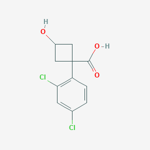 1-(2,4-Dichlorophenyl)-3-hydroxycyclobutane-1-carboxylic acid