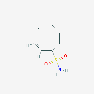 molecular formula C8H15NO2S B13250999 Cyclooct-2-ene-1-sulfonamide 