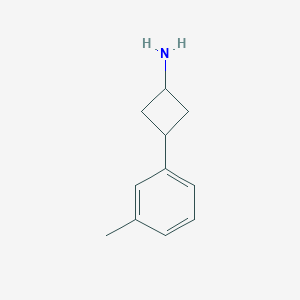 molecular formula C11H15N B13251007 3-(3-Methylphenyl)cyclobutan-1-amine 