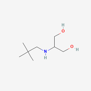 molecular formula C8H19NO2 B13251027 2-[(2,2-Dimethylpropyl)amino]propane-1,3-diol 