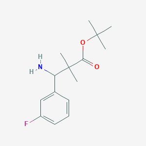 tert-Butyl 3-amino-3-(3-fluorophenyl)-2,2-dimethylpropanoate