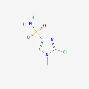 molecular formula C4H6ClN3O2S B13251079 2-Chloro-1-methyl-1H-imidazole-4-sulfonamide 