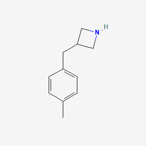 molecular formula C11H15N B13251125 3-[(4-Methylphenyl)methyl]azetidine 