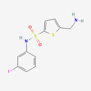 5-(aminomethyl)-N-(3-iodophenyl)thiophene-2-sulfonamide